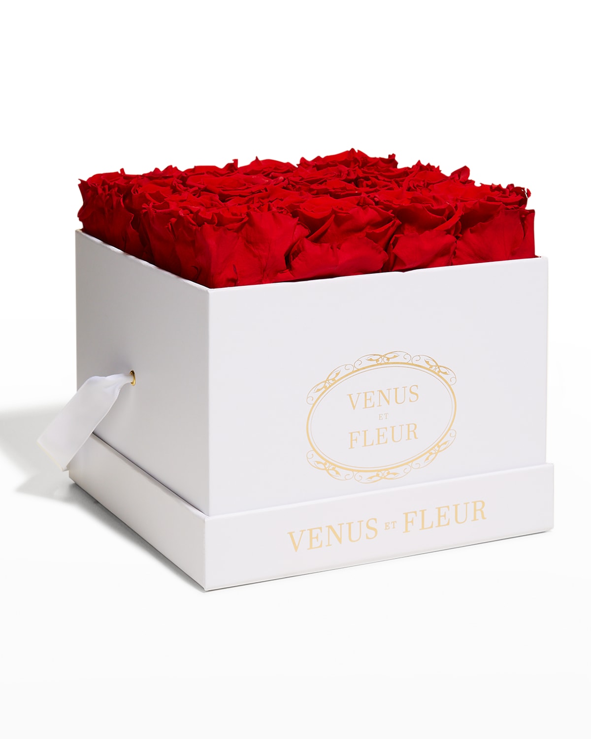 Shop Venus Et Fleur Classic Small Square Rose Box In Red