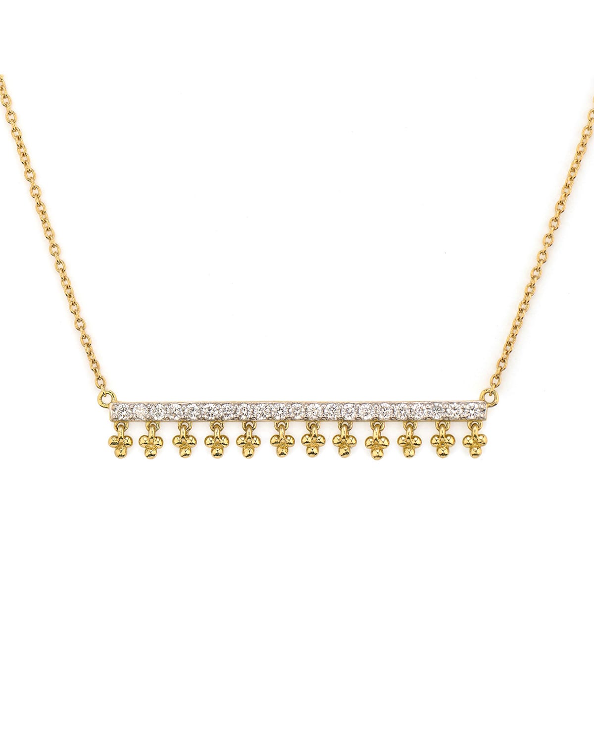Provence Dancing Diamond Bar Pendant Necklace