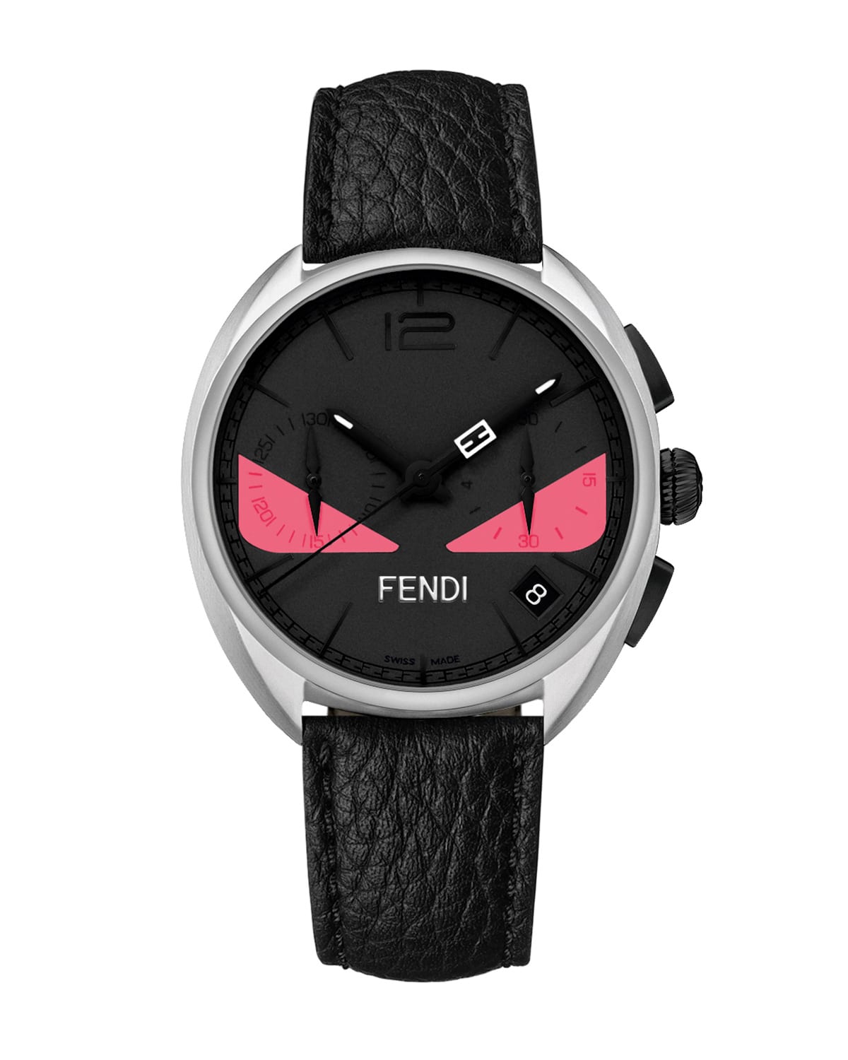 Fendi Men's 40mm Momento  Bugs Chronograph Leather Watch