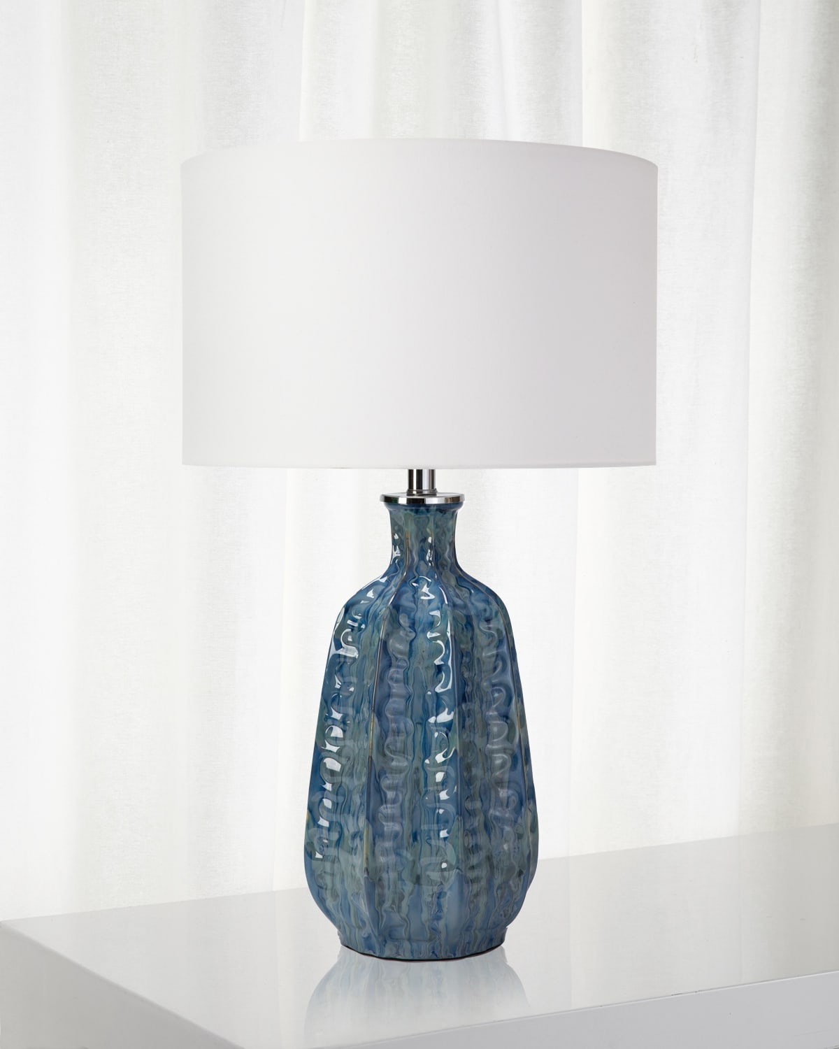 Shop Regina Andrew Antigua Ceramic Table Lamp In Blue