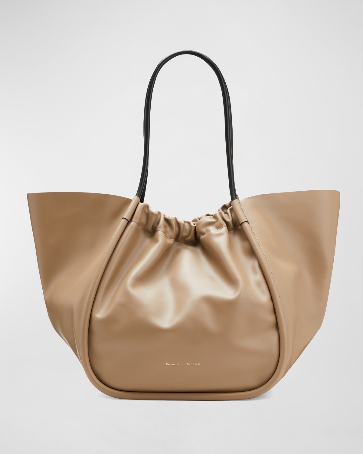 Proenza Schouler Xl Ruched Leather Tote In Light Taupe