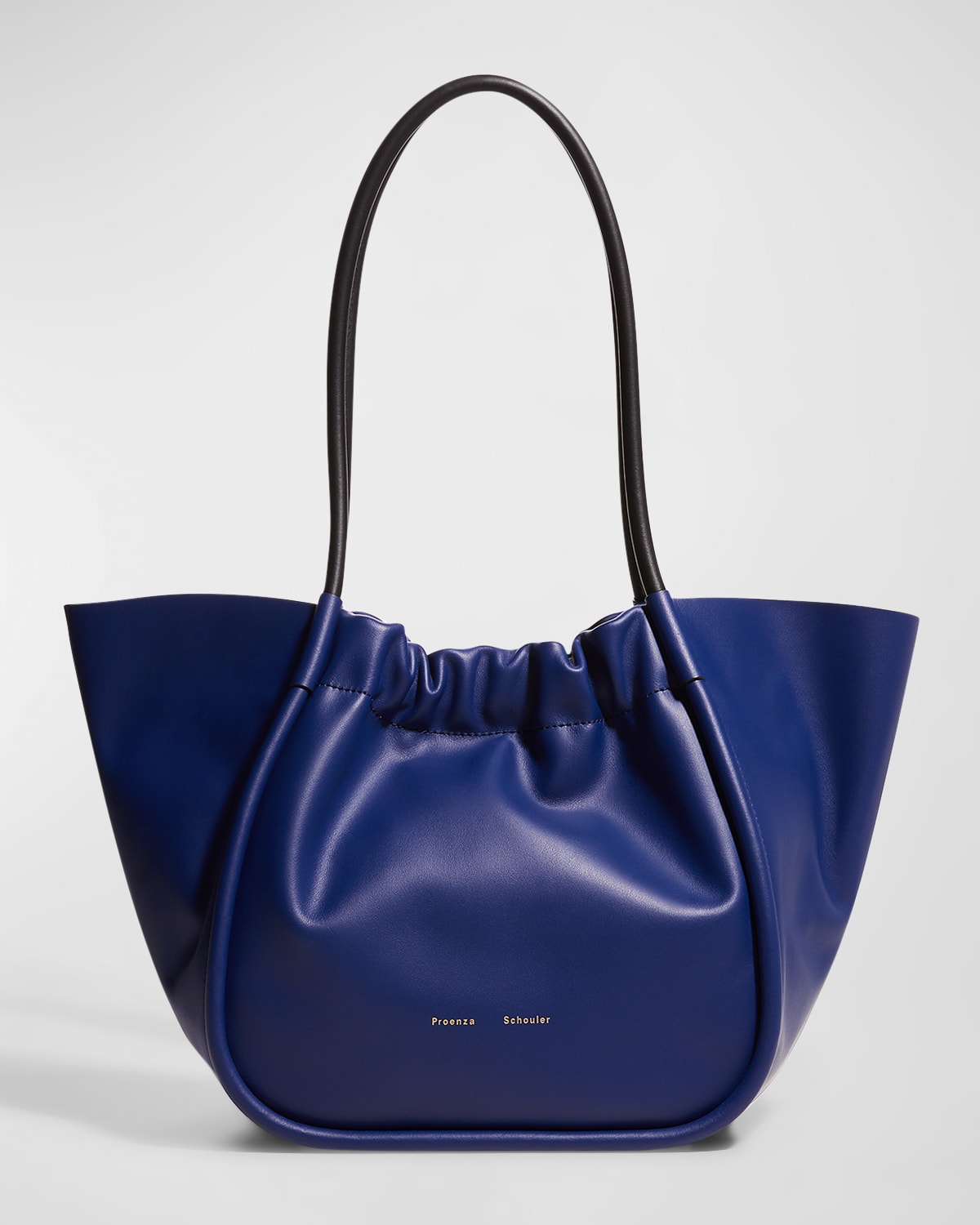 Proenza Schouler Large Ruched Smooth Leather Tote Bag In Cobalt