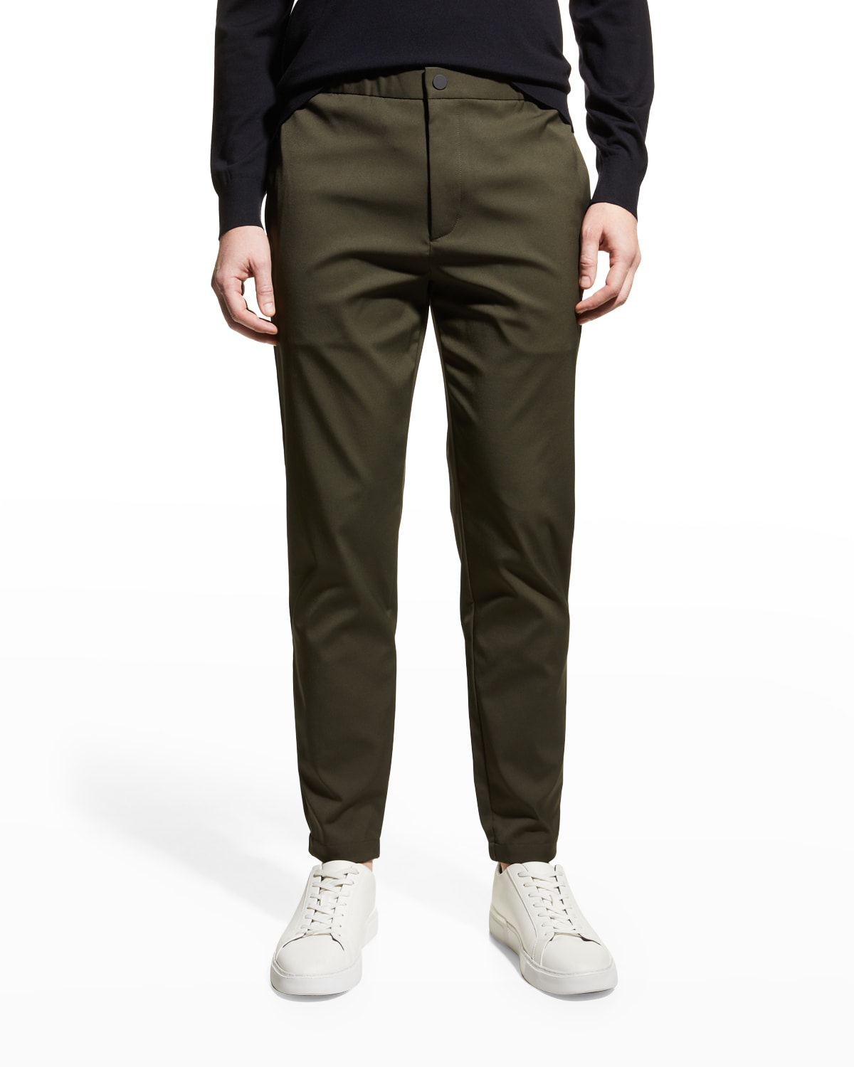 Theory Men's Terrance Neoteric Pants In Dark Olive