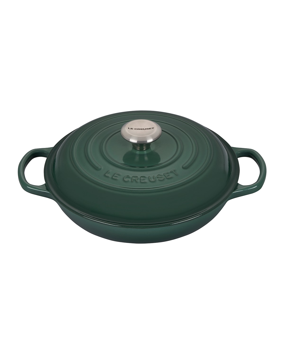 LE CREUSET 2.25-QT. SIGNATURE BRAISER WITH STAINLESS STEEL KNOB