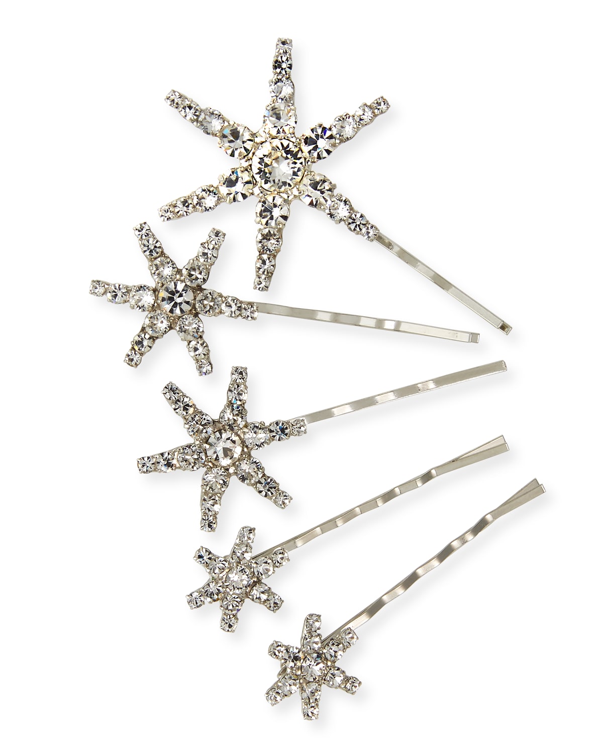 Jennifer Behr Vespera Crystal Embellished Bobby Pins, Set of 5