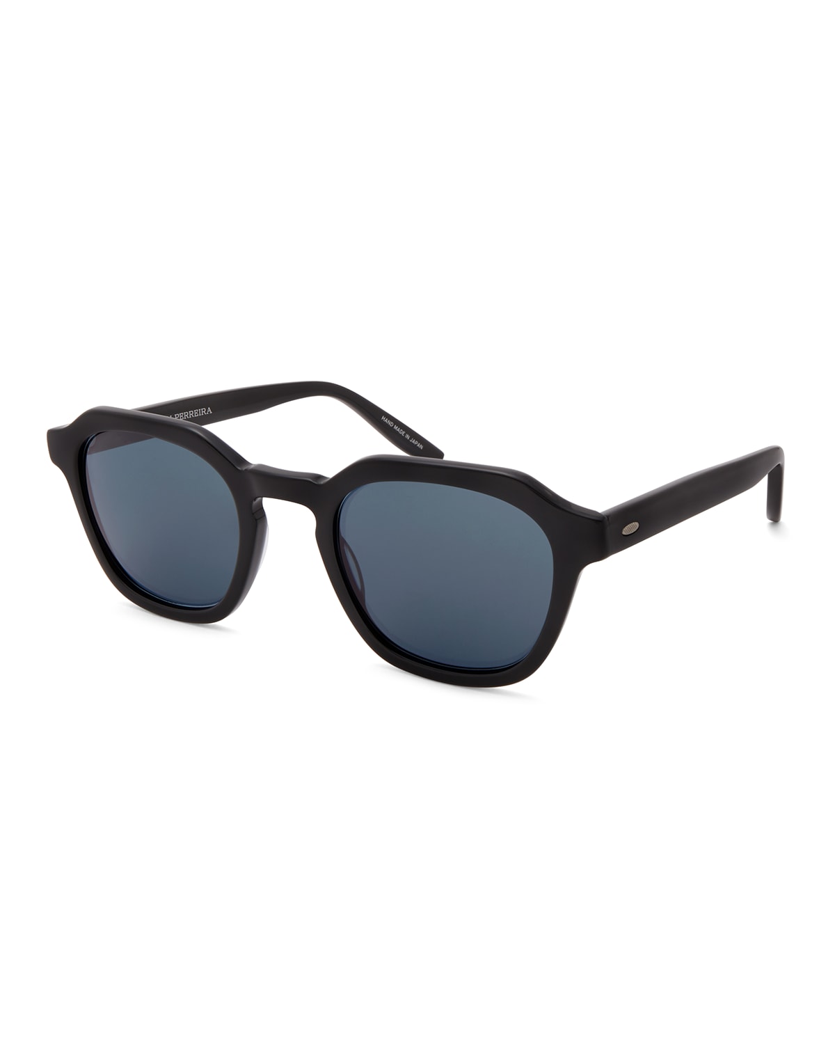 Barton Perreira Men's Tucker Vintage Square Acetate Sunglasses In Black