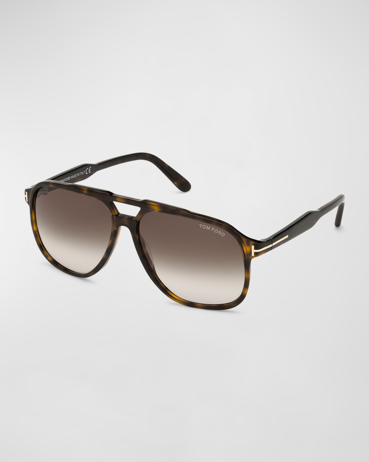 Men's Raoul Gradient Tortoiseshell Aviator Sunglasses