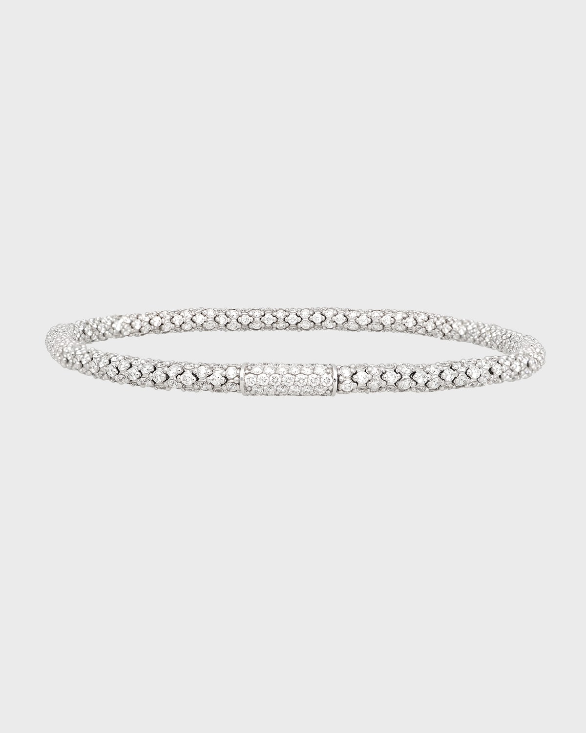 GIOCONDA 18k White Gold All-Diamond Stretch Bracelet