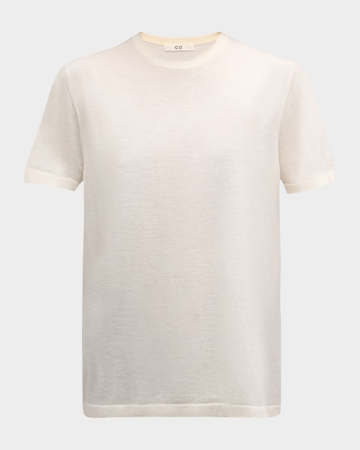 Shop Co Cashmere Short-sleeve T-shirt In Ivory