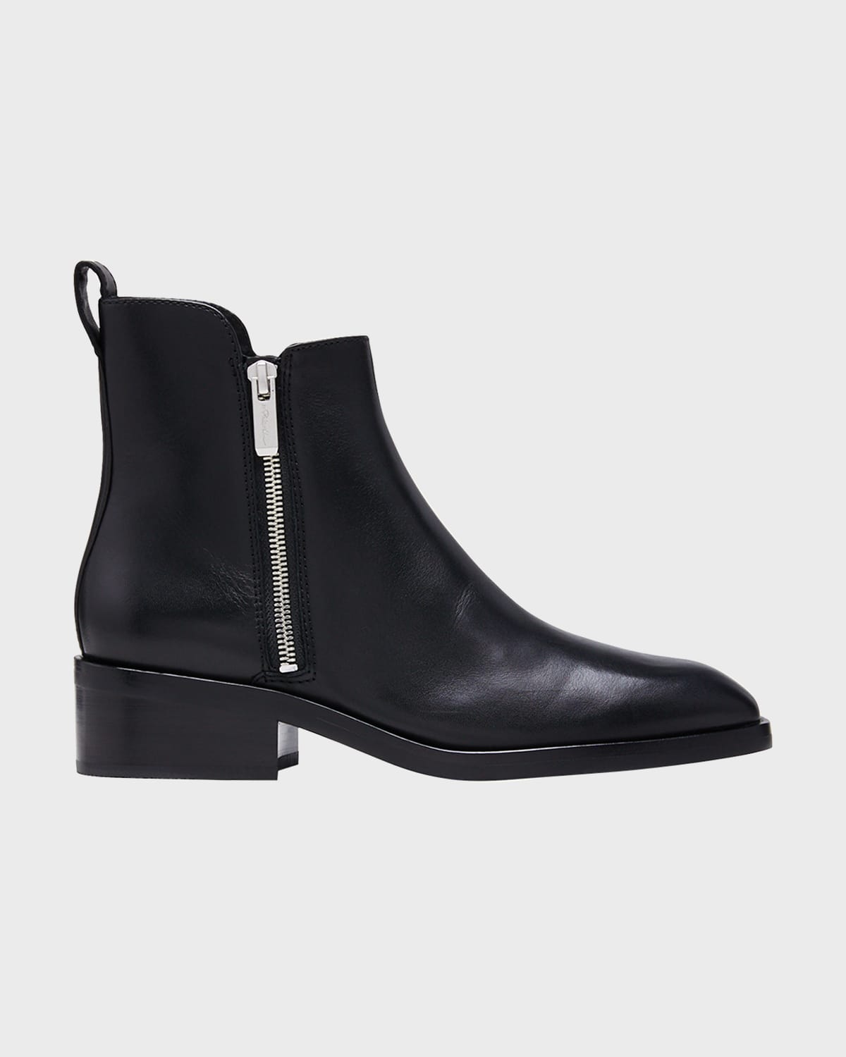 Alexa Leather Zip Booties