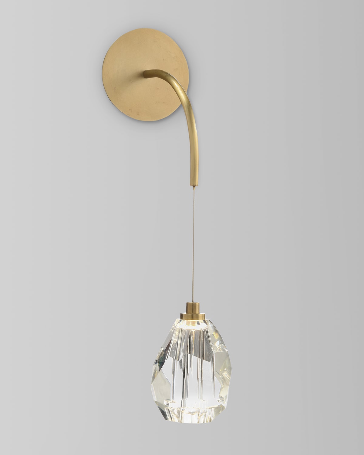 Shop John-richard Collection Faceted Cut Crystal Single Light Sconce In Gold