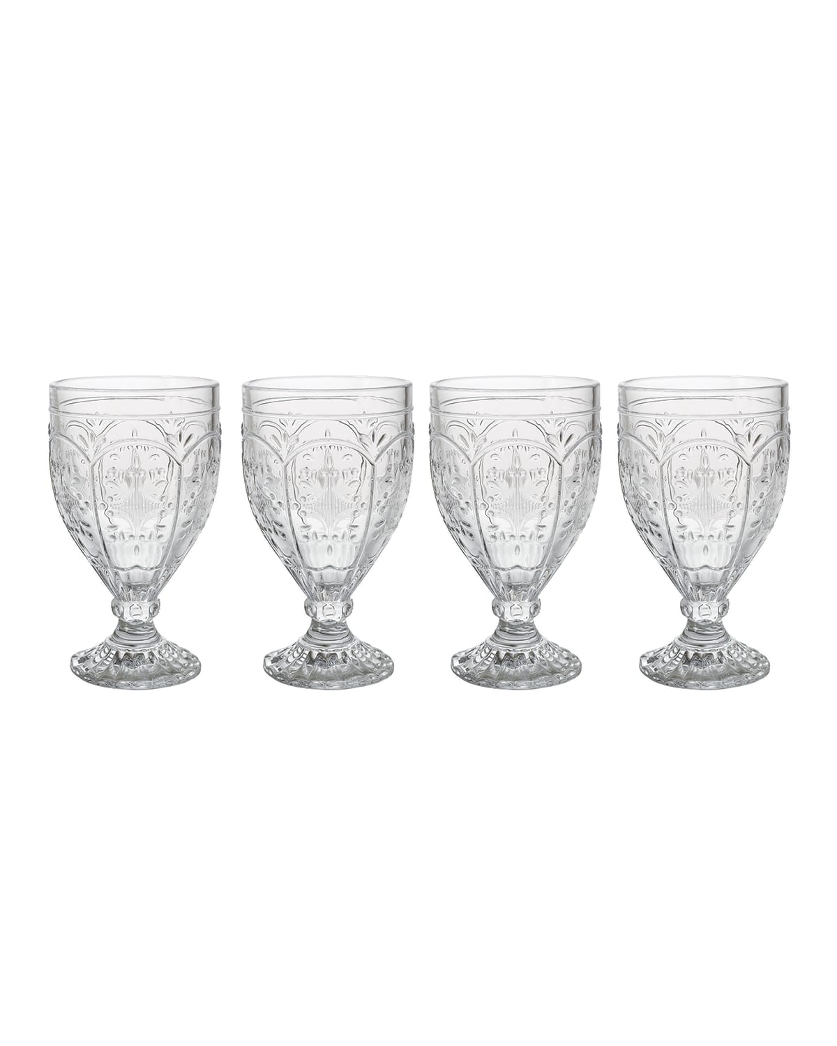 Shop Fitz And Floyd Trestle Goblets, Set Of 4 In Clear