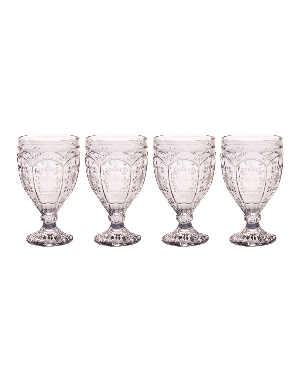 Shop Fitz And Floyd Trestle Goblets, Set Of 4 In Smoke