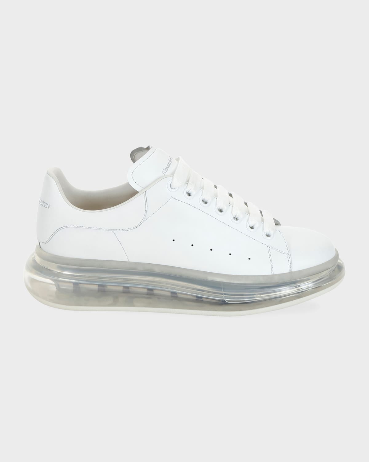Alexander Mcqueen Men's Oversized Clear-sole Sneakers In White