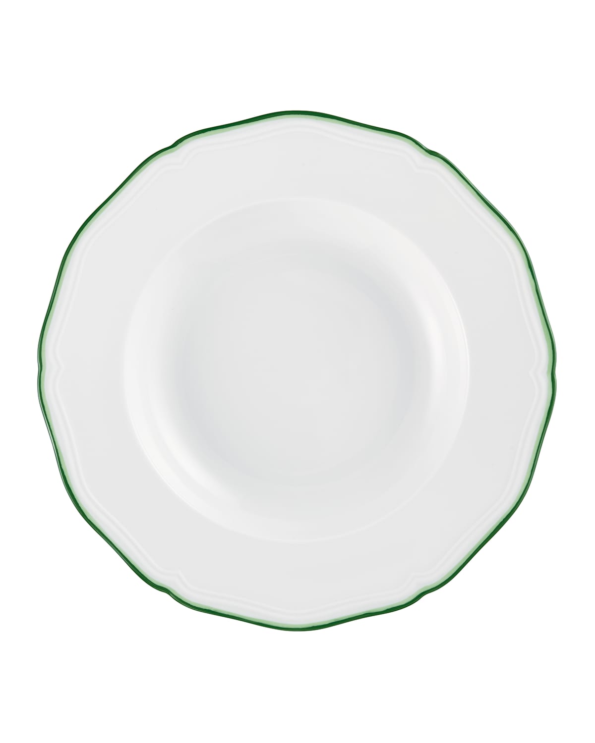 Raynaud Touraine Double Filet Green Rim Plate