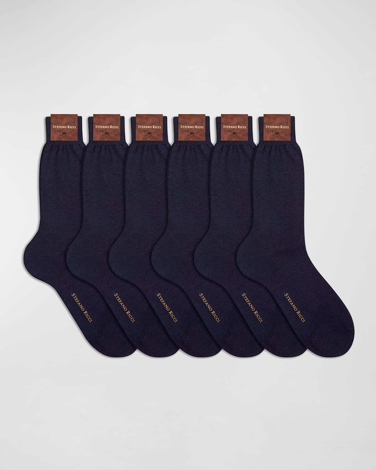 Men's 6-Pack Solid Cotton Socks