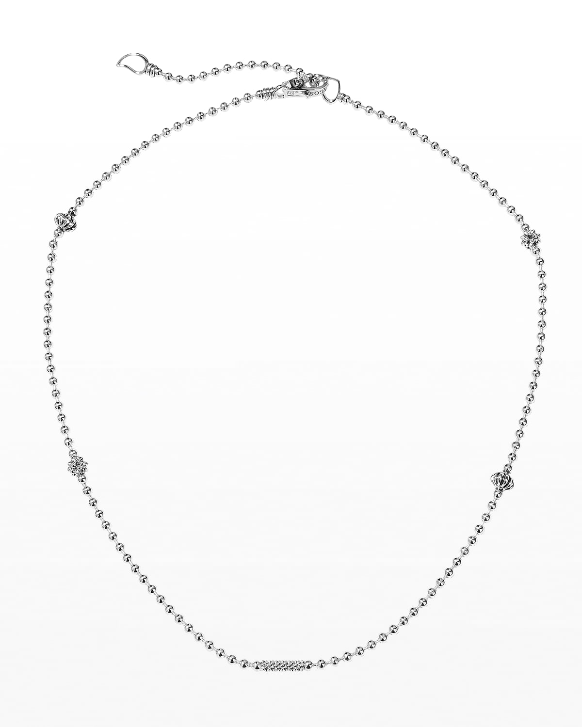 Lagos Caviar Icon Fluted Station Necklace