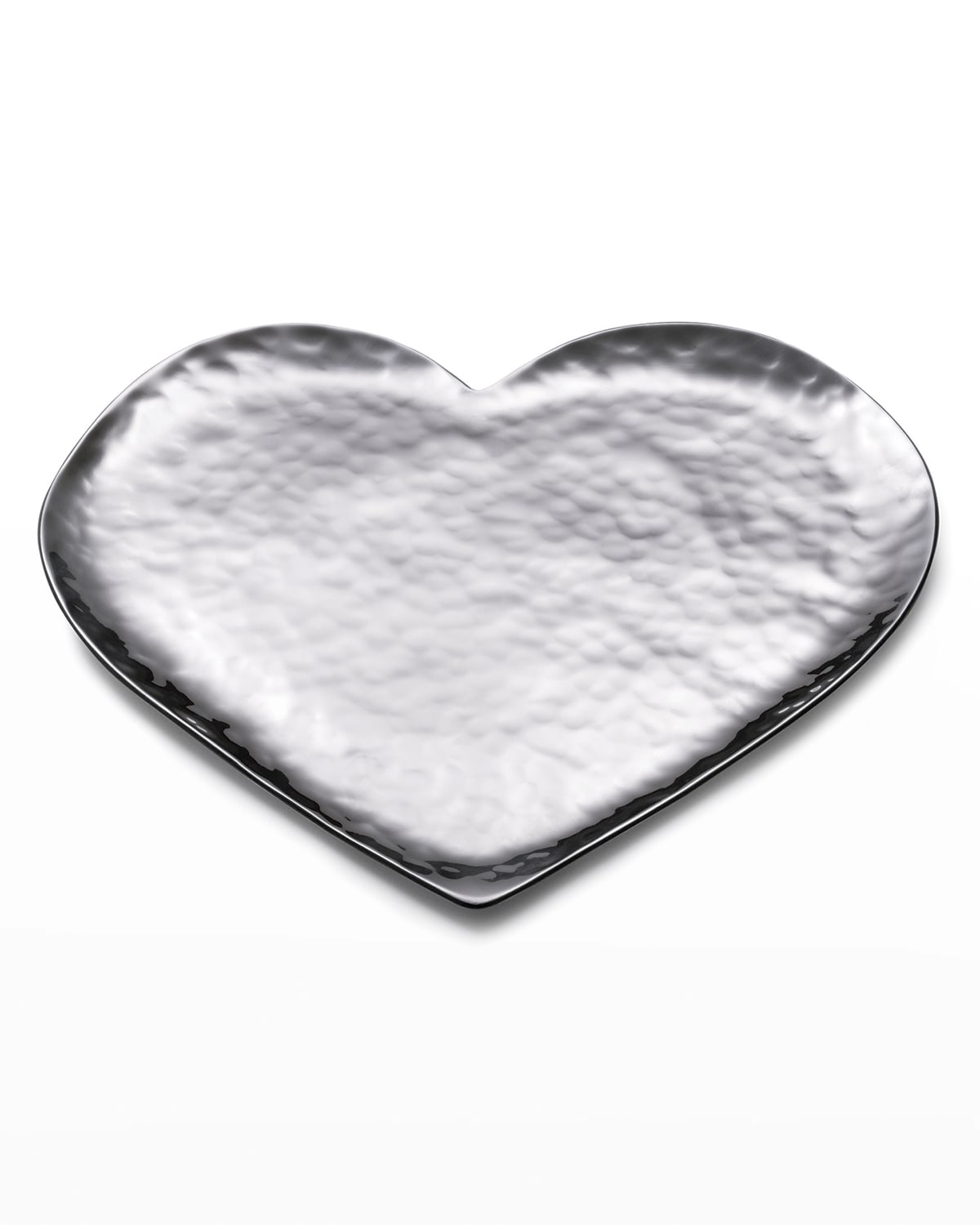 Shop Mary Jurek Amore Heart Tray In Stainless Steel