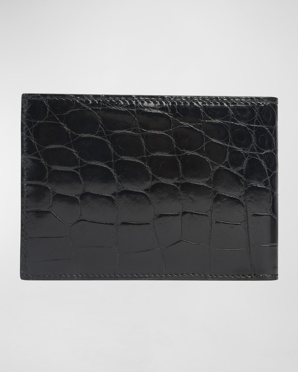 Zambezi Grace Men's Bi-fold Crocodile Leather Wallet In Black