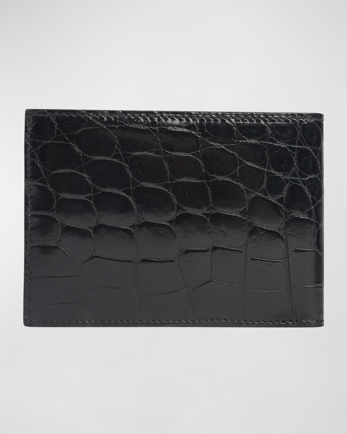 Men's Bi-Fold Crocodile Leather Wallet