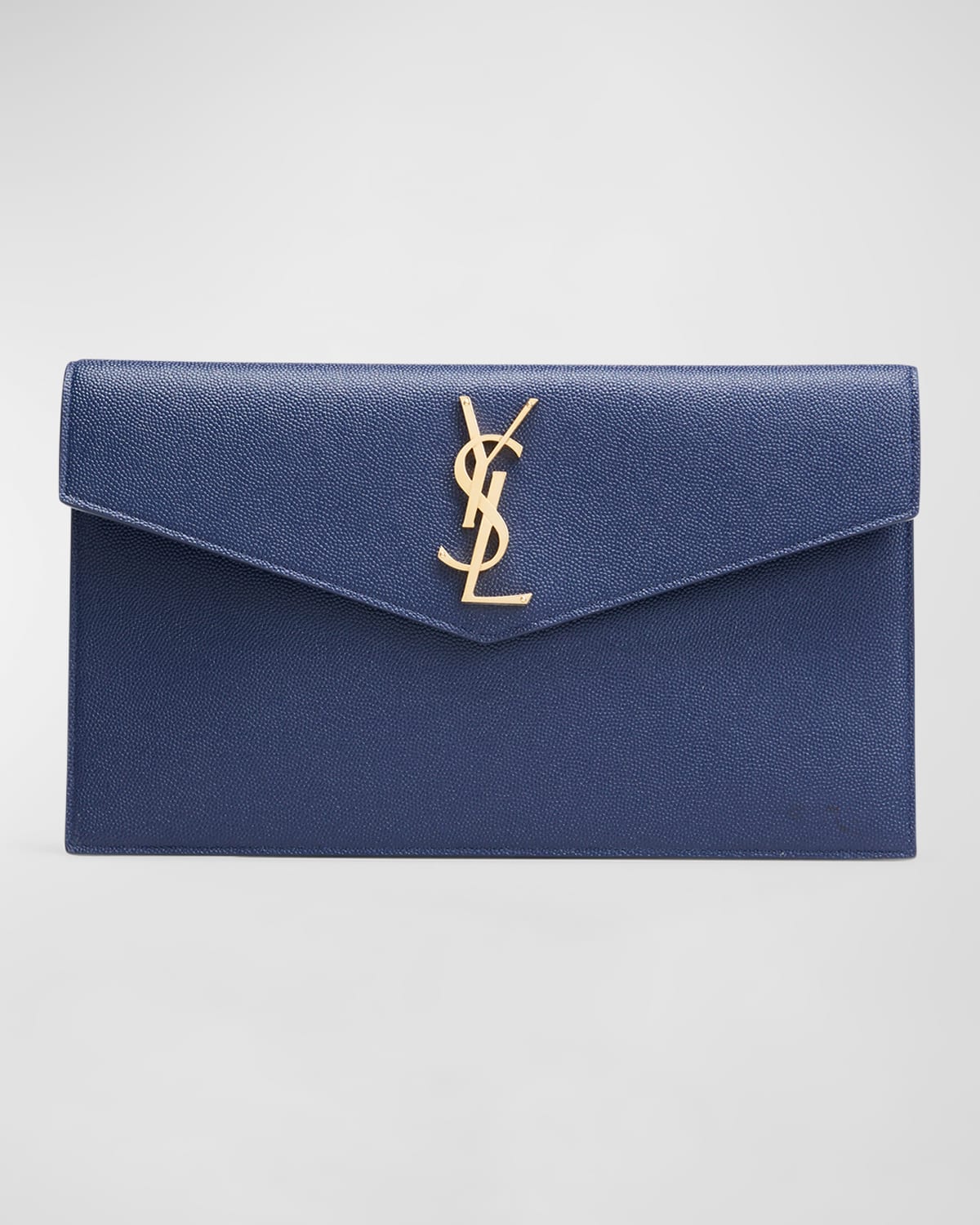 Saint Laurent Uptown Medium Ysl Monogram Grain De Poudre Pouch Bag