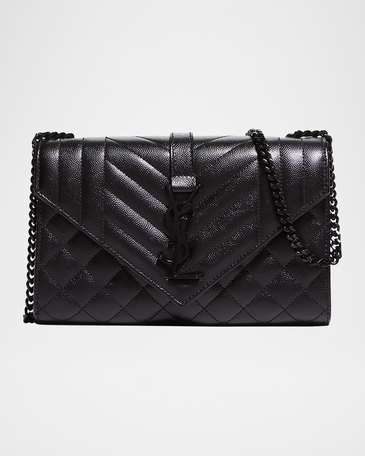 Small YSL Monogram Leather Satchel Bag