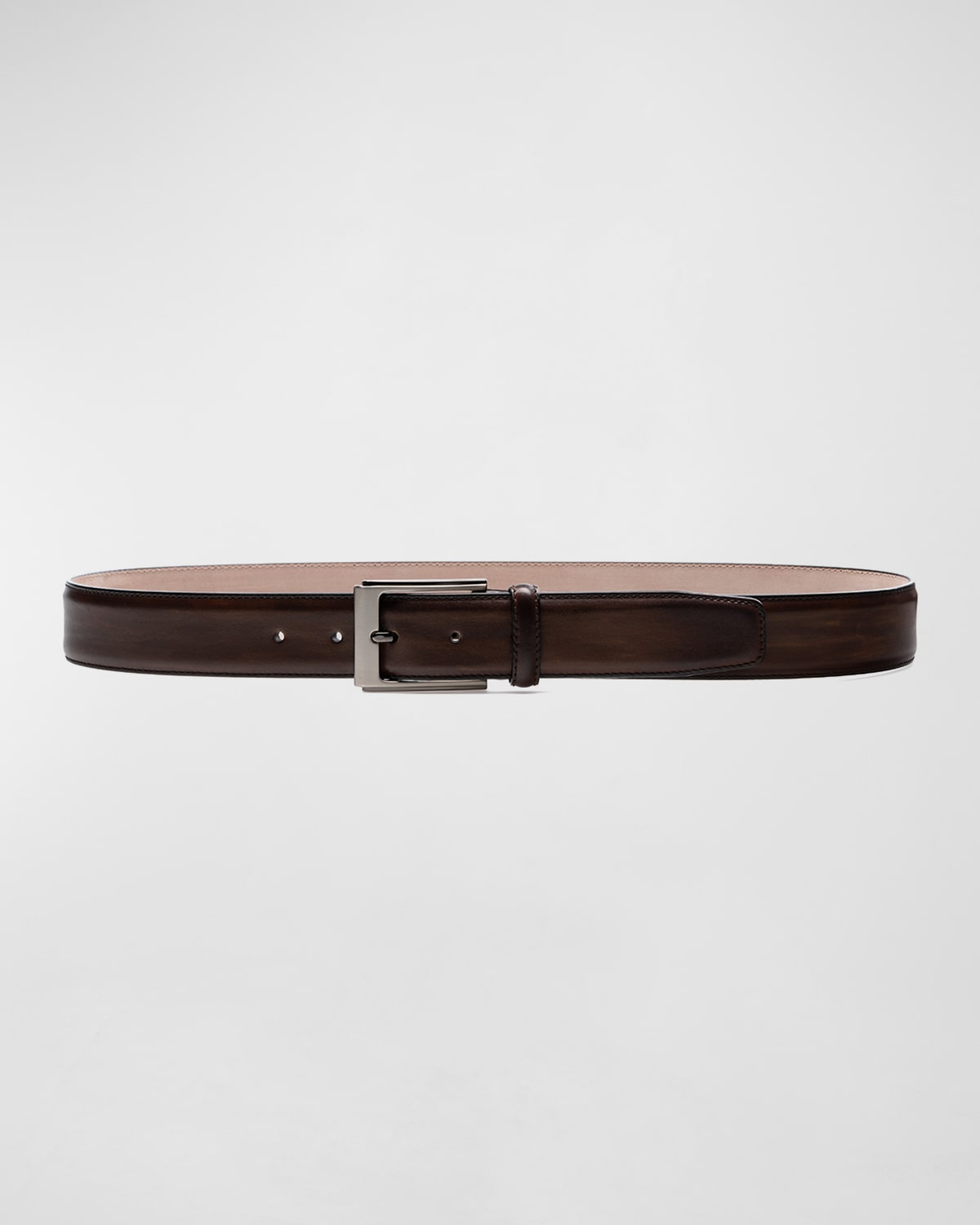 Shop Magnanni Men's Vega Leather Belt In Tabaco