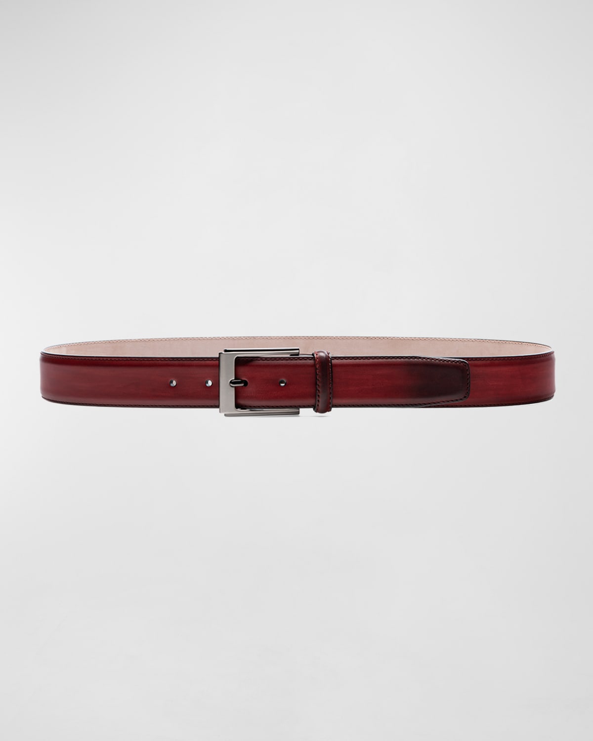 Magnanni Men's Rocas Pebbled Leather Belt In Red