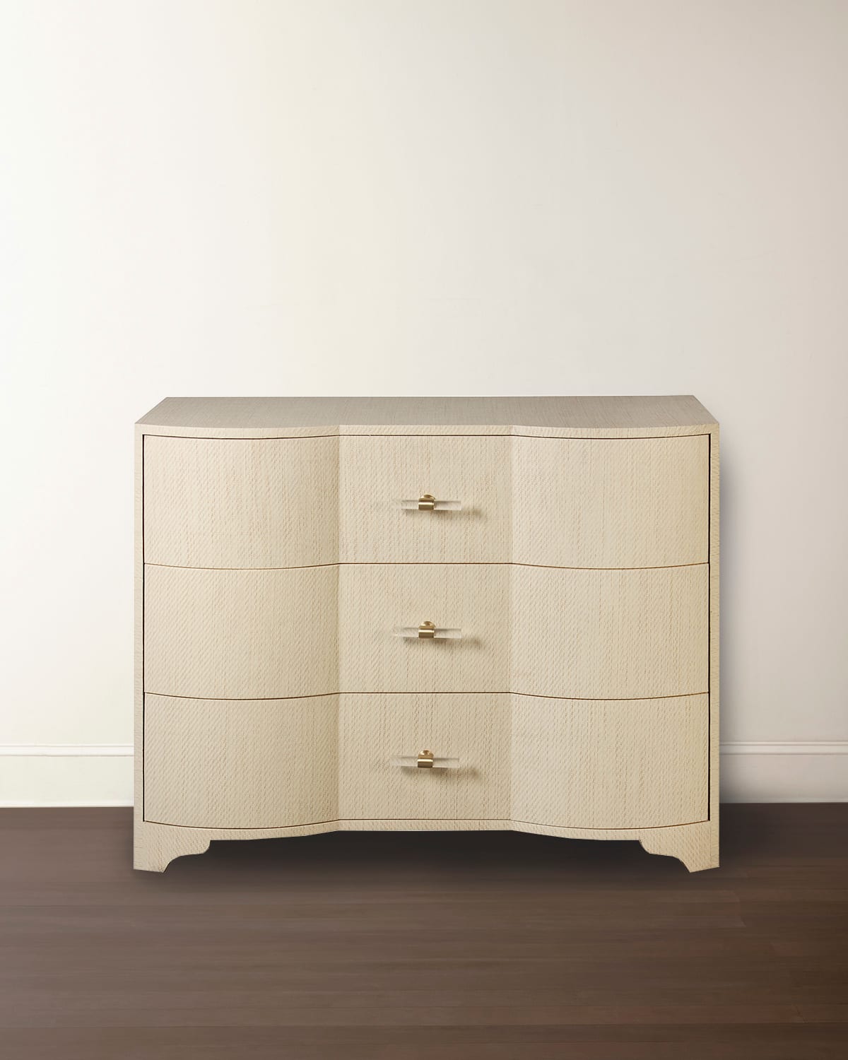 Worlds Away Norse 3-drawer Grasscloth Chest