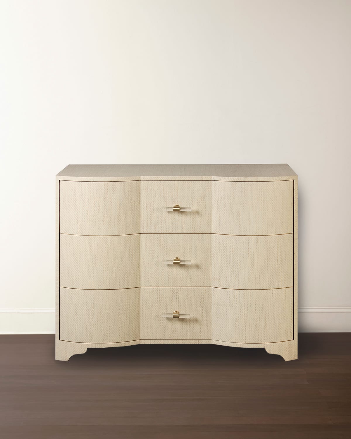 Worlds Away Norse 3-drawer Grasscloth Chest