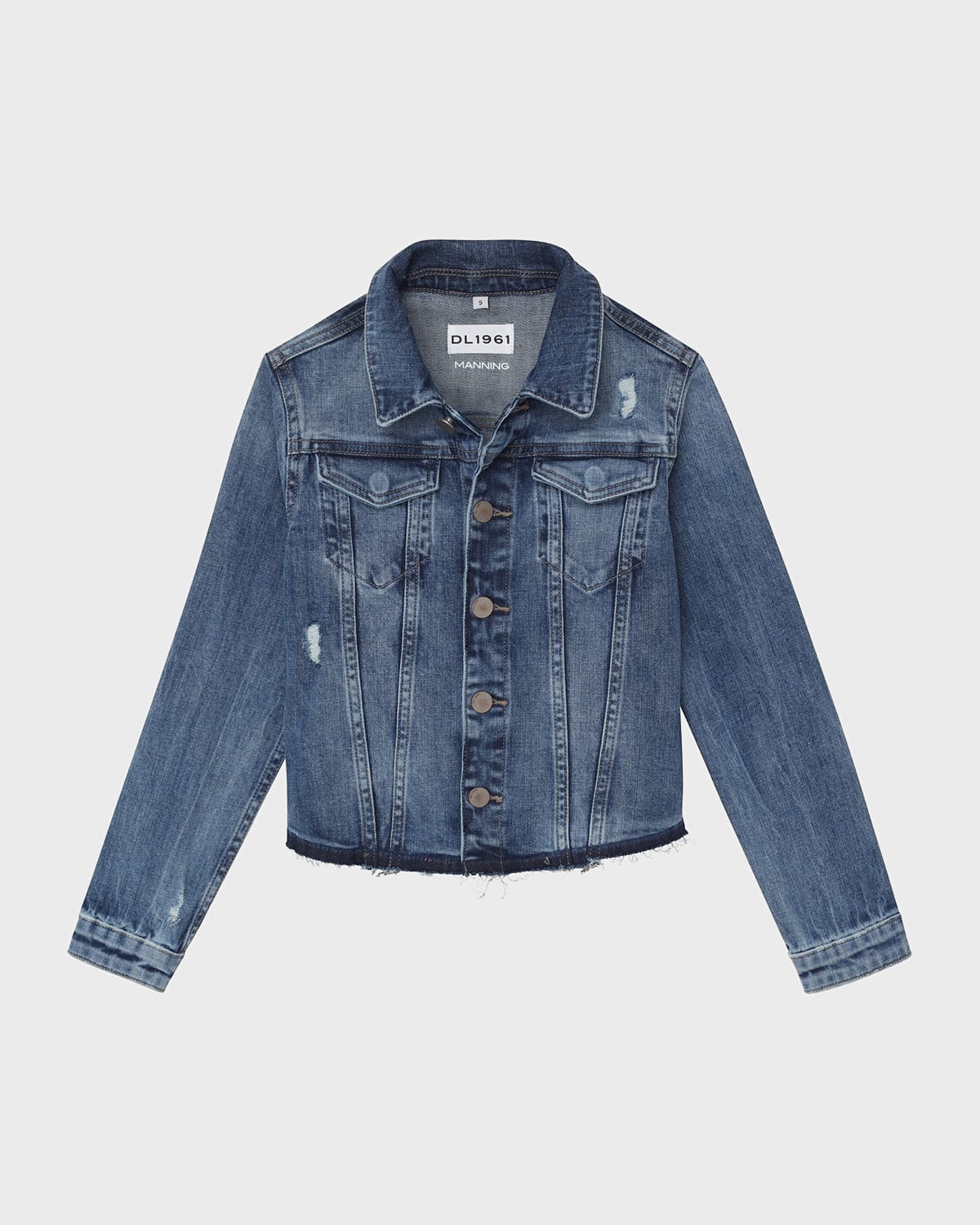 Shop Dl1961 Girl's Manning Denim Jacket In Cloud