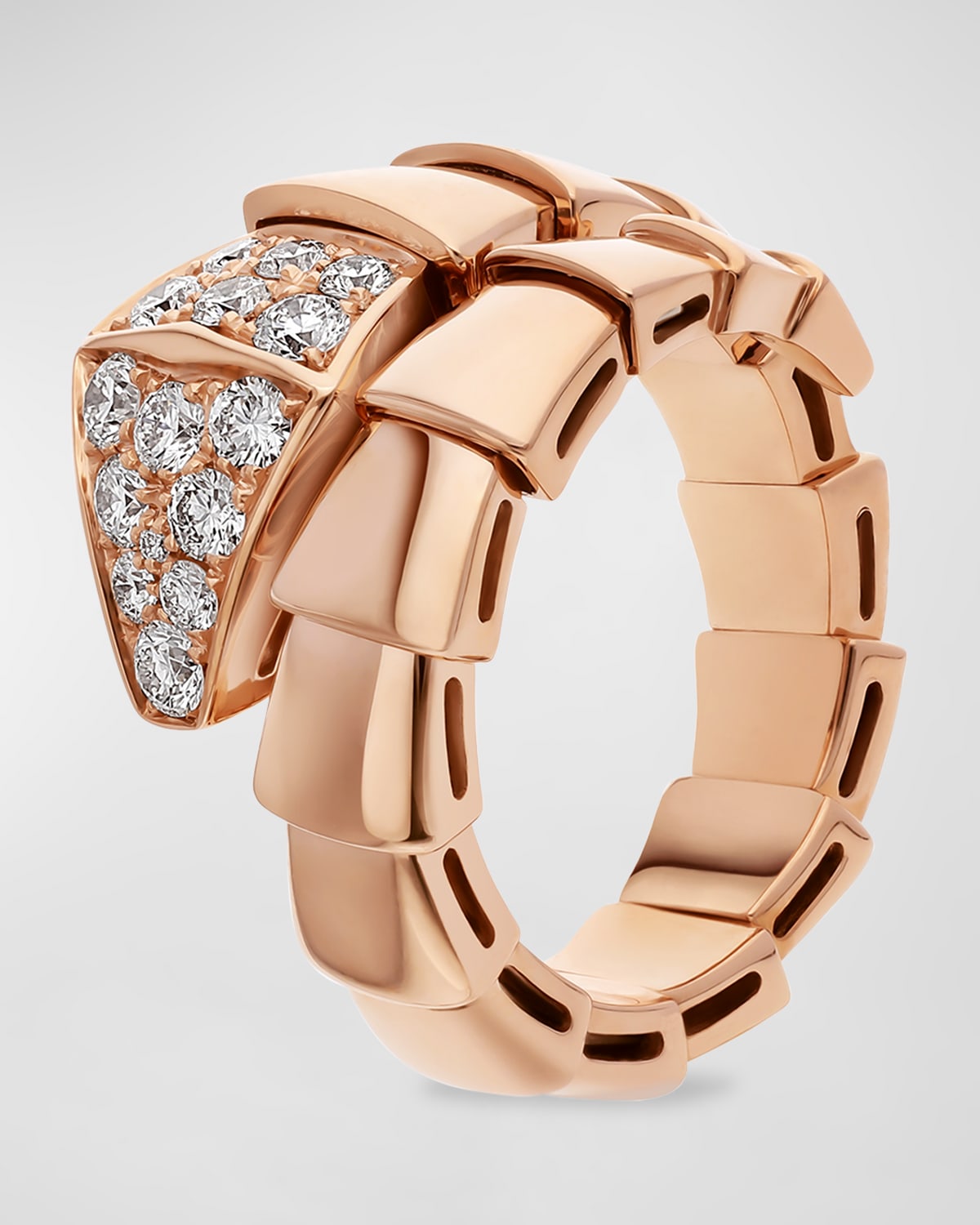 Serpenti Ring in 18k Rose Gold and Diamonds