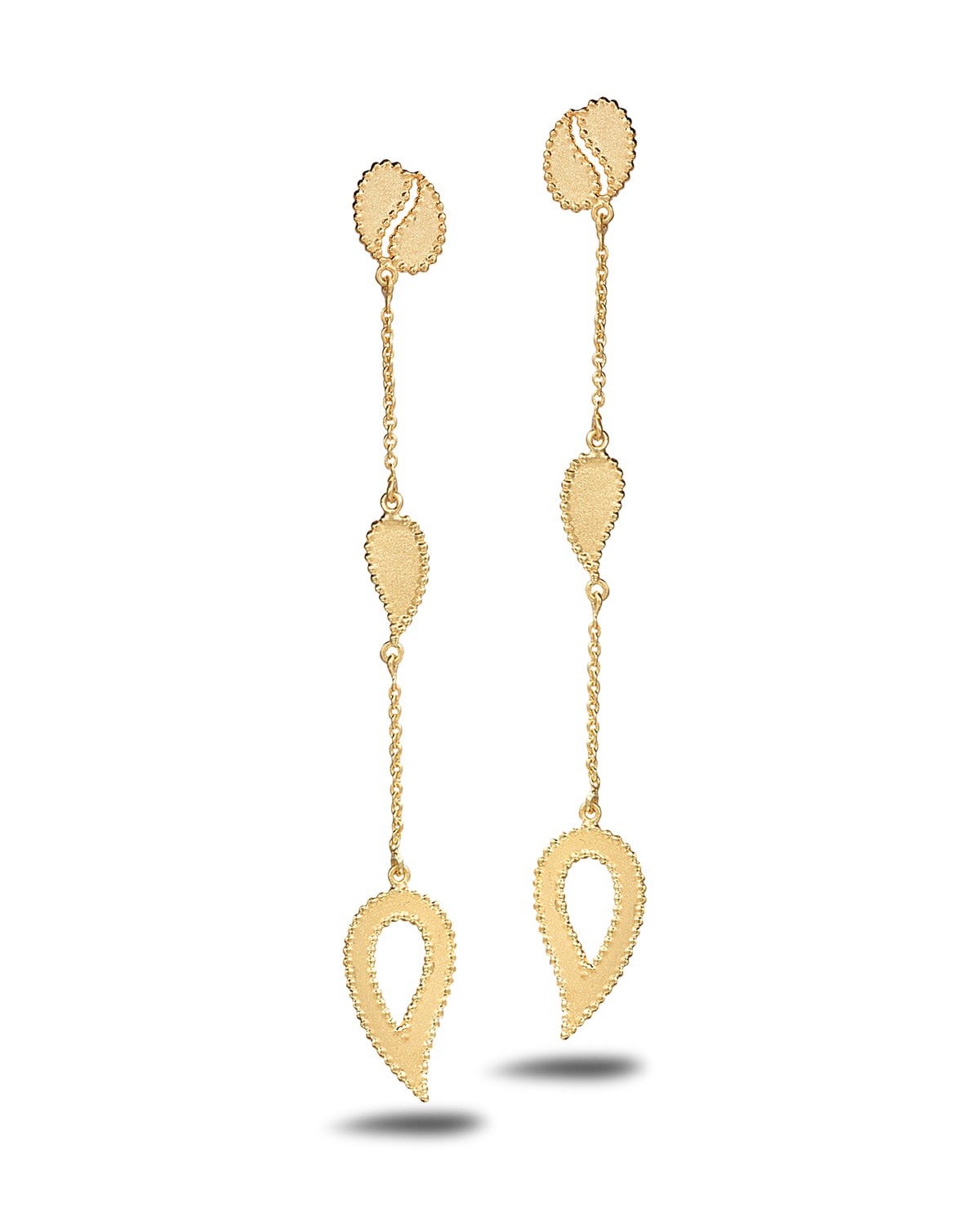 16mm Thin Flash Tile Hoop Earrings in 14K Yellow Gold