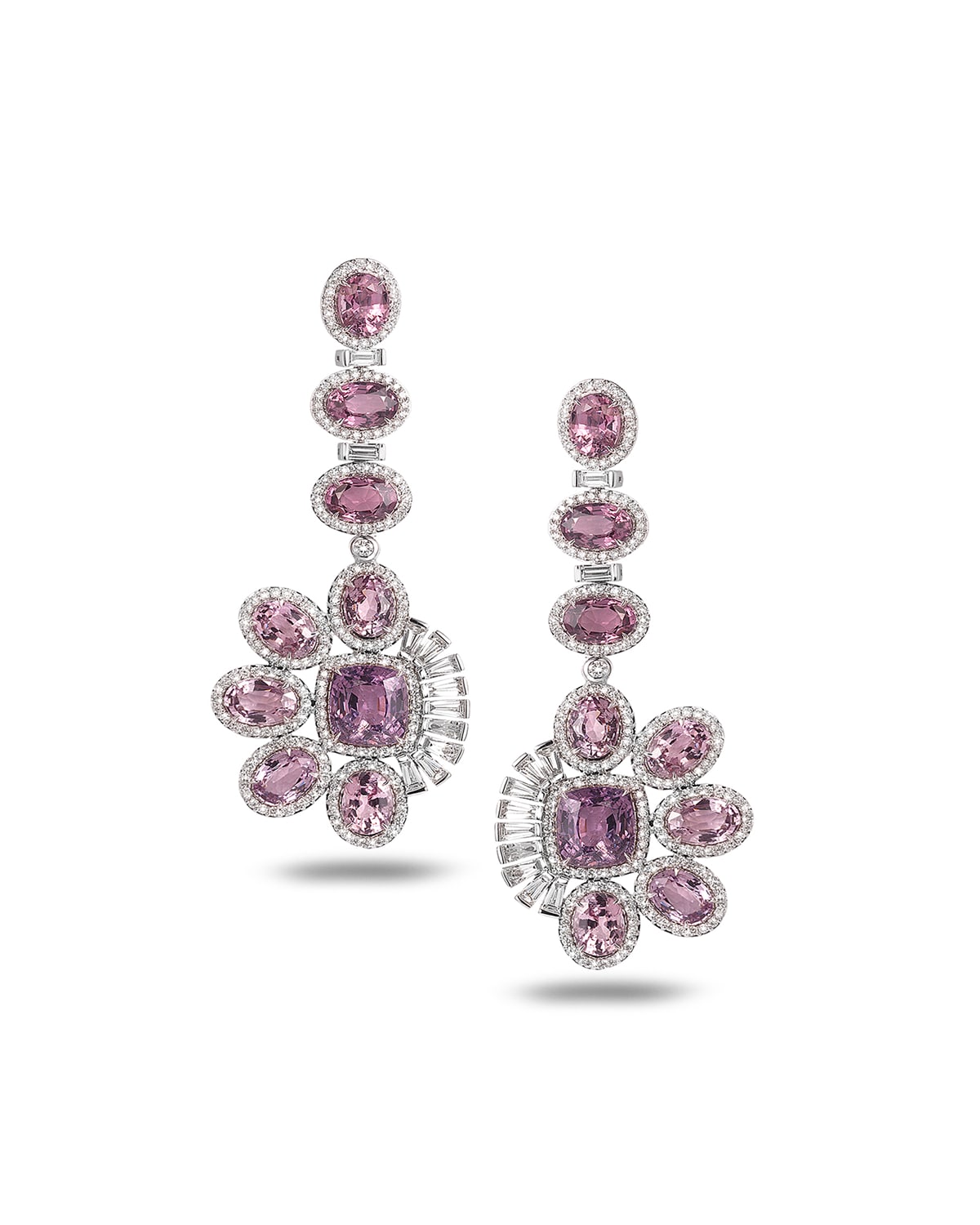 Coomi Trinity 18k White Gold Diamond-pave Spinel Drop Earrings