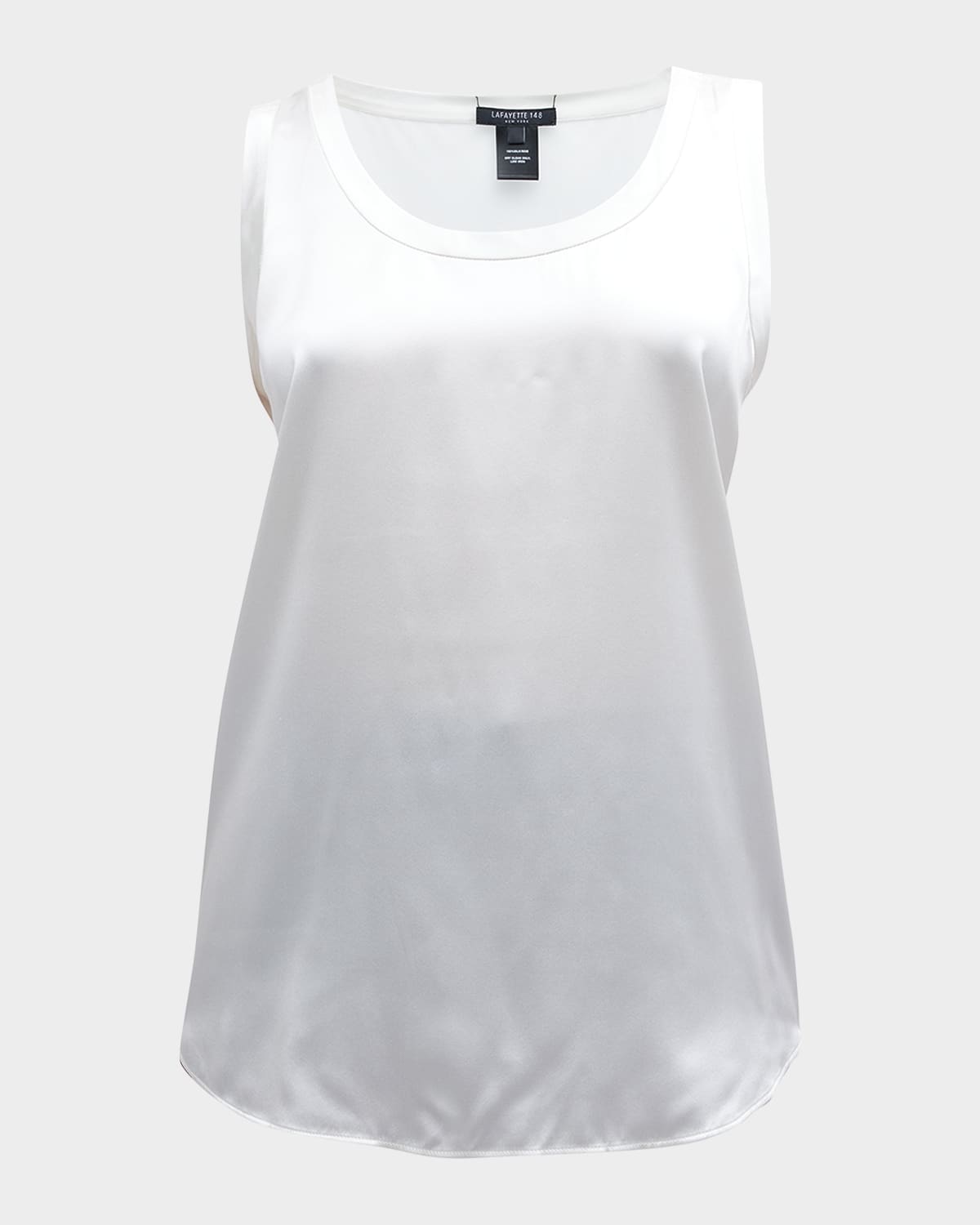 Lafayette 148 Perla Reversible Silk Blouse In Cloud