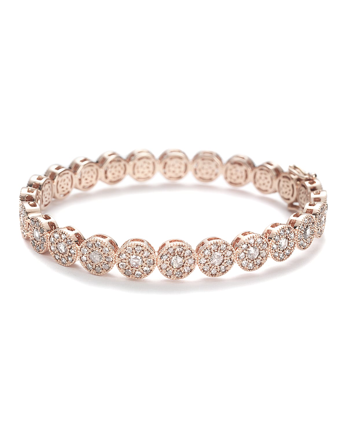 COOMI Eternity 18k Rose Gold Bracelet w/ Diamonds