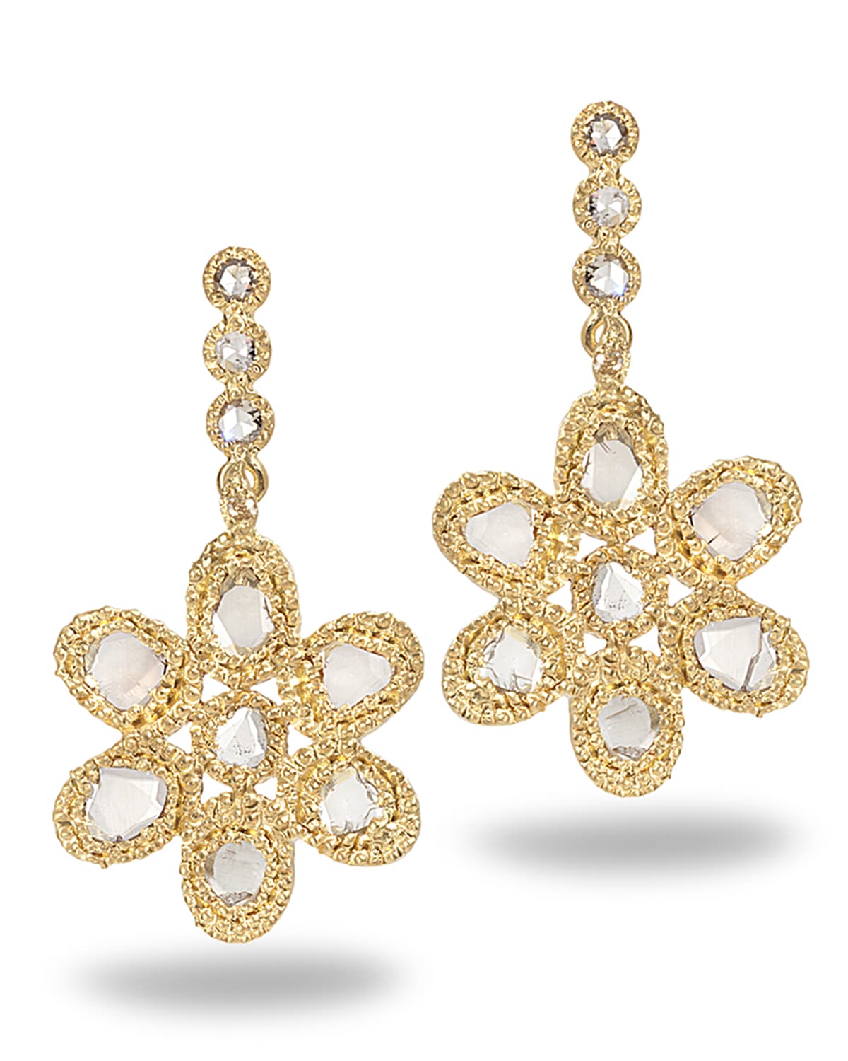 COOMI Affinity 20K Diamond Flower Earrings