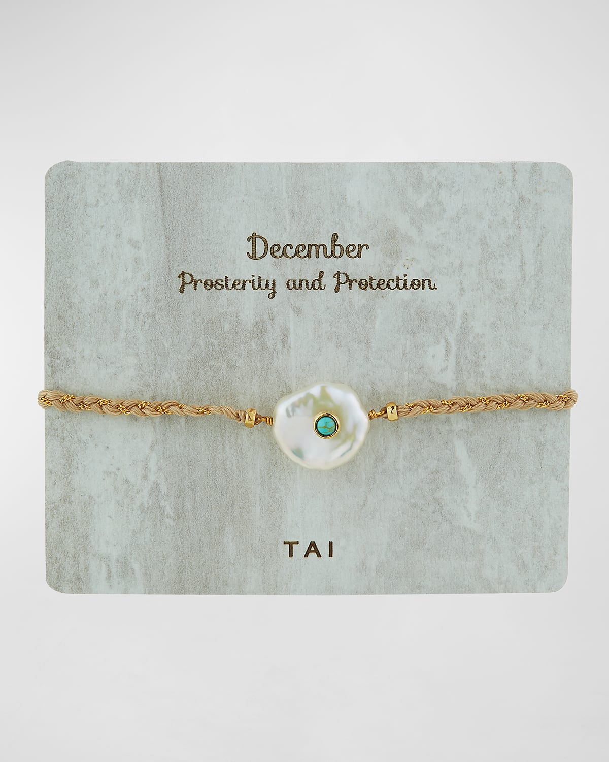 Tai Baroque Pearl Handmade Birthstone Bracelet In Dark Blue