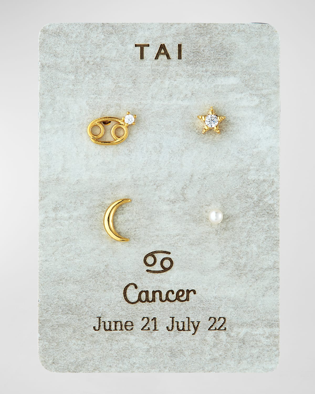 Tai Zodiac Earring Set In Cancer