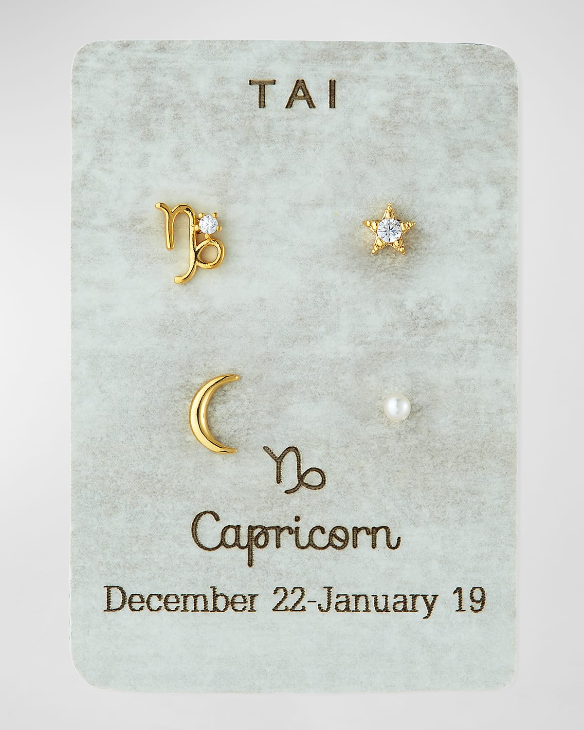Tai Zodiac Earring Set In Capricorn