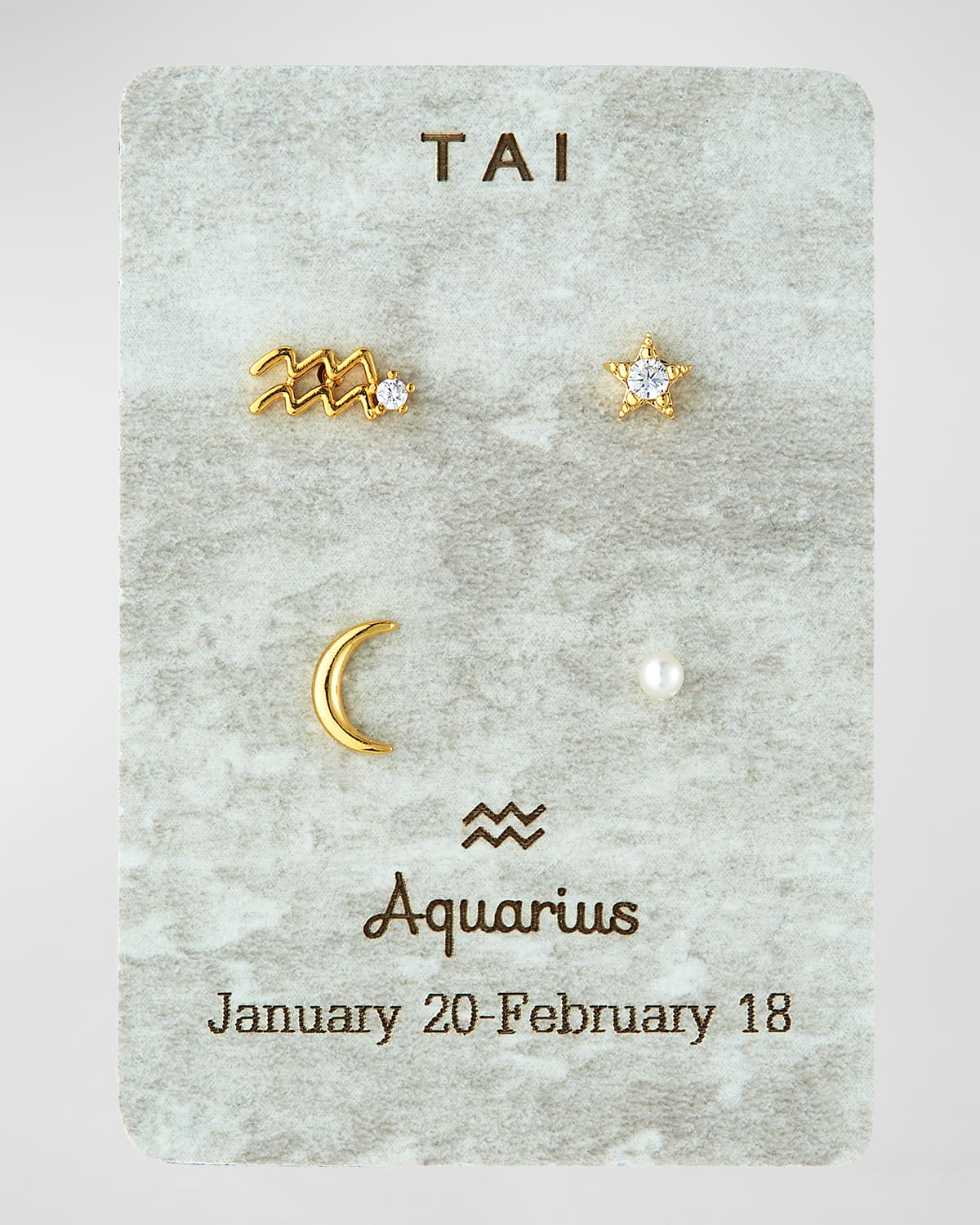 Tai Zodiac Earring Set In Aquarius
