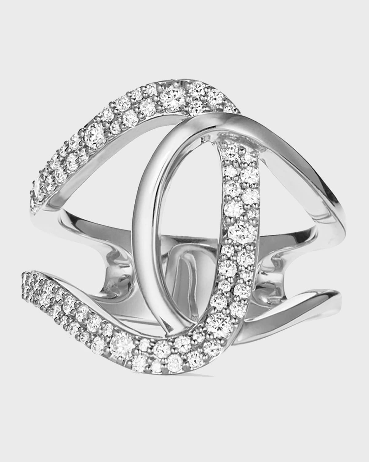 LANA JEWELRY Mega Flawless Illuminating 14k White Gold Diamond Ring, Size 7