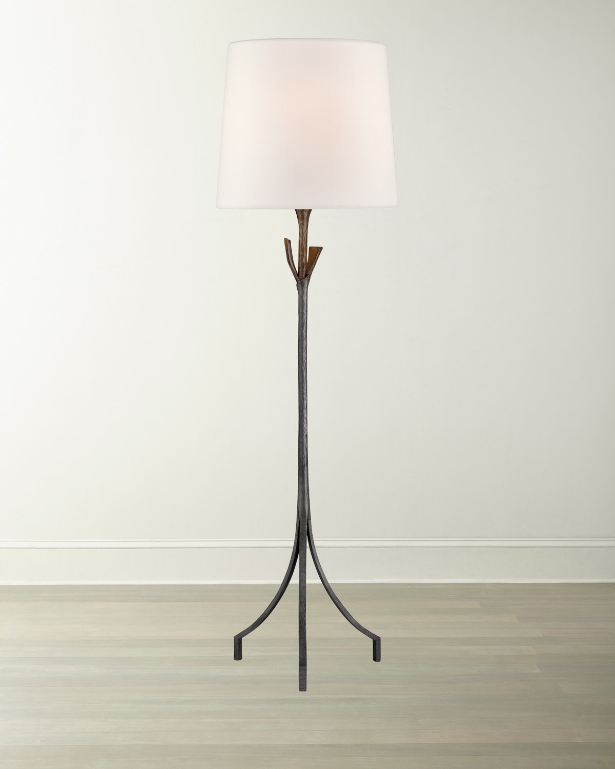 Shop Visual Comfort Signature Fliana Floor Lamp By Aerin In Aged Iron