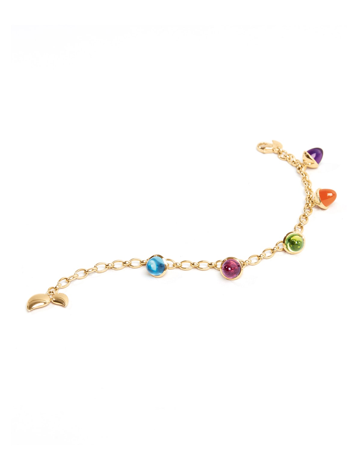 Mikado Flamenco 18k Yellow Gold Gemstone Charm Bracelet in Candy