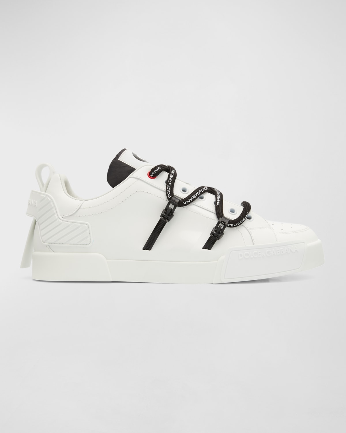 Dolce & Gabbana Dolce And Gabbana White Insert Portofino Sneakers In White/blck