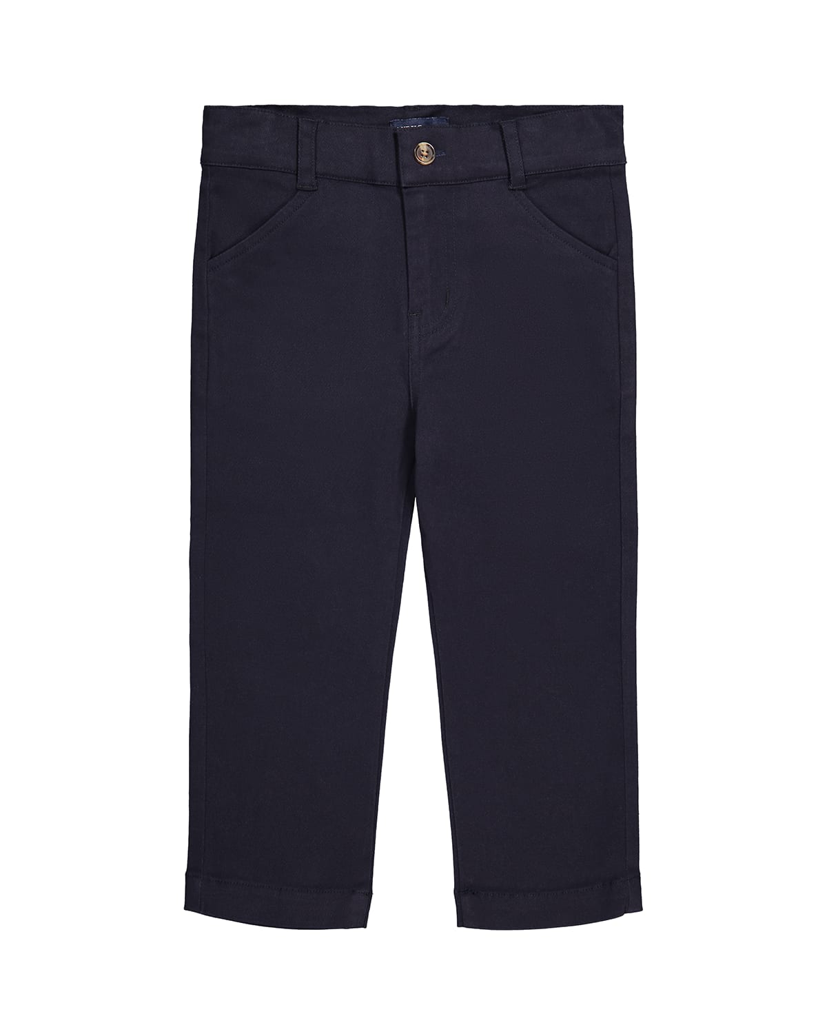 Andy & Evan Boy's Straight Leg Twill Pants In Navy