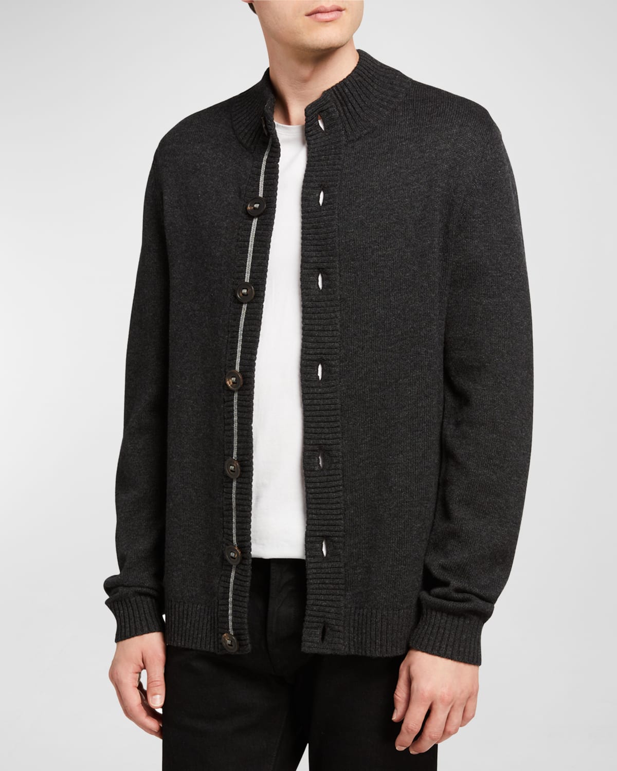 Men's Palmer Stand-Collar Cardigan