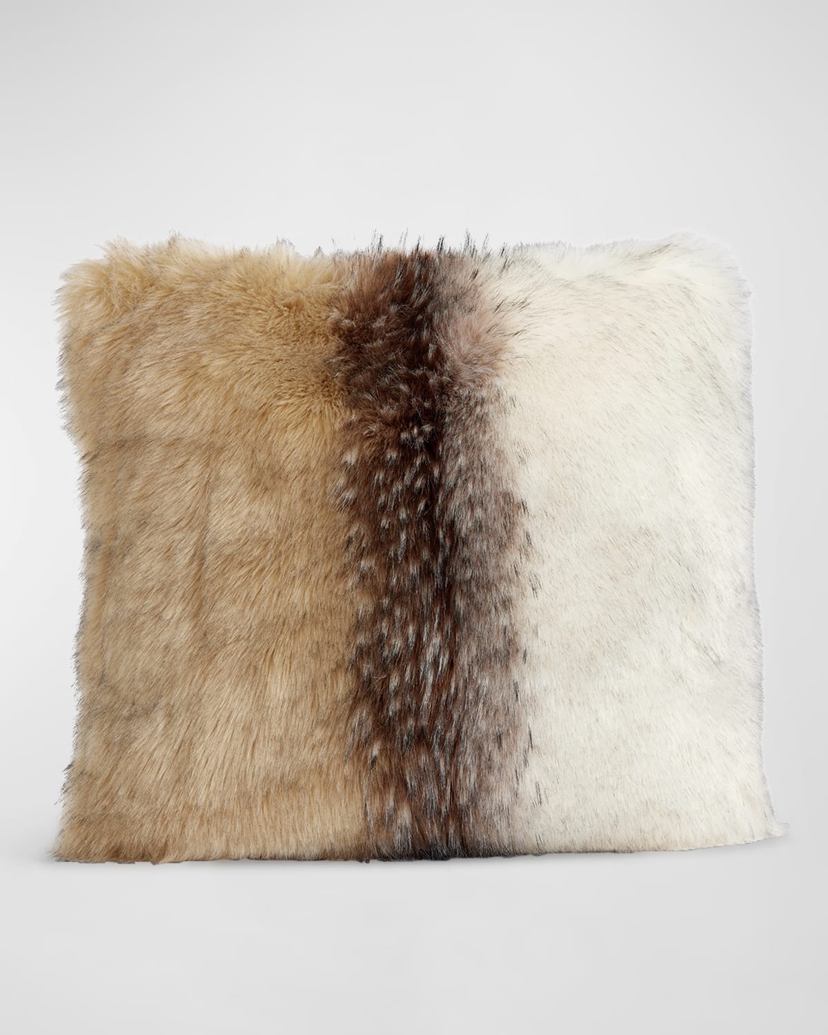 Shop Fabulous Furs Limited Edition Faux Fur Pillow In Arctic Wolf