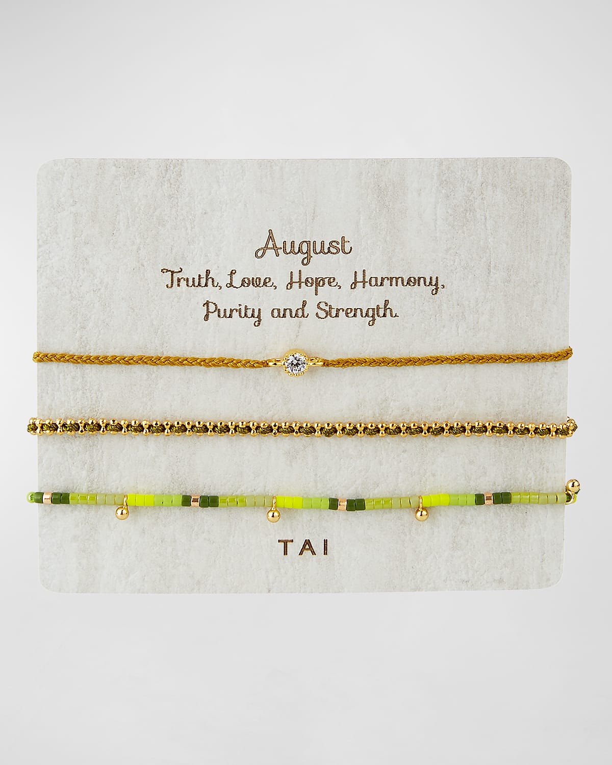 Tai Personalized Birthday Bracelets, Set Of 3 In August