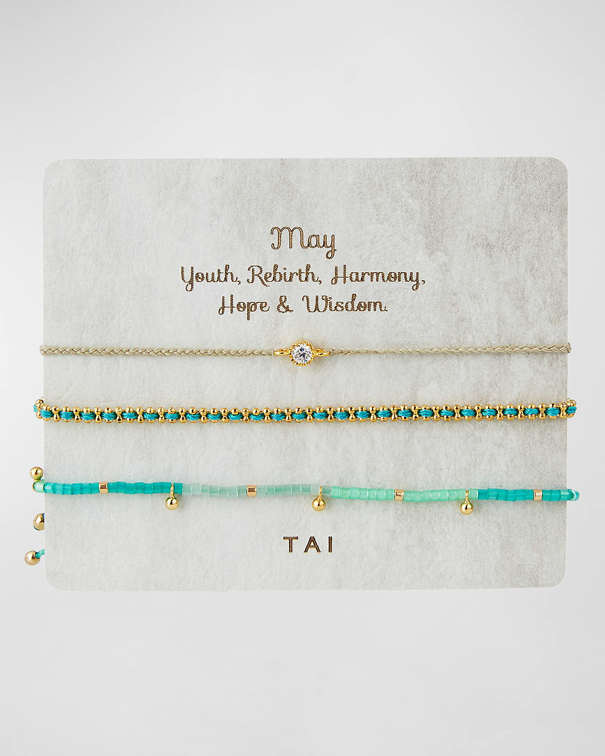Tai Personalized Birthday Bracelets, Set Of 3 In May
